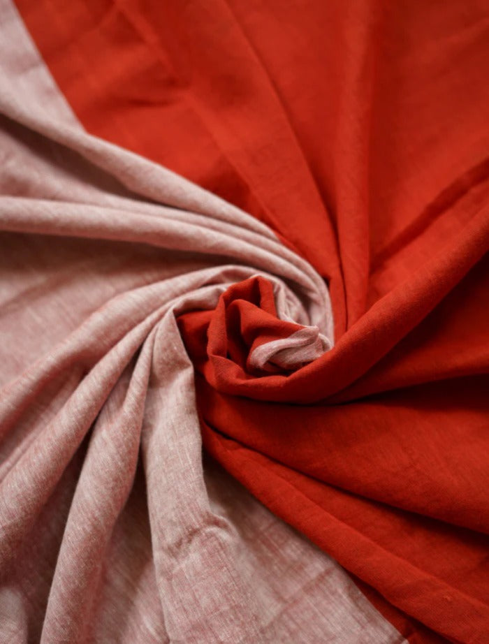 Multi color office wear plain khadi cotton saree