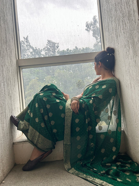 Georgette Heavy Saree