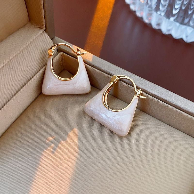 Korean Chanel style bag earrings
