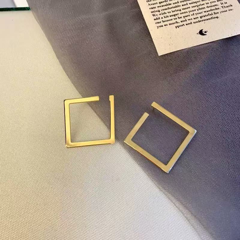 Three-dimensional Square Earrings