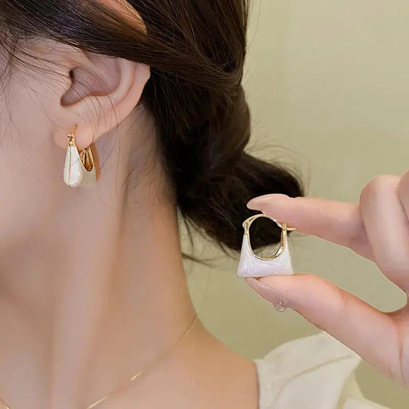 Korean Chanel style bag earrings